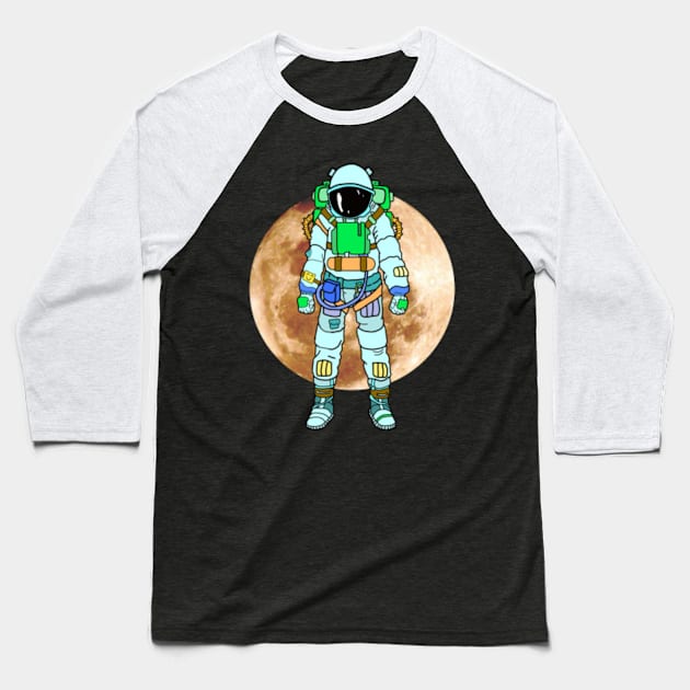 astronaut moon cosmonaut Baseball T-Shirt by FromBerlinGift